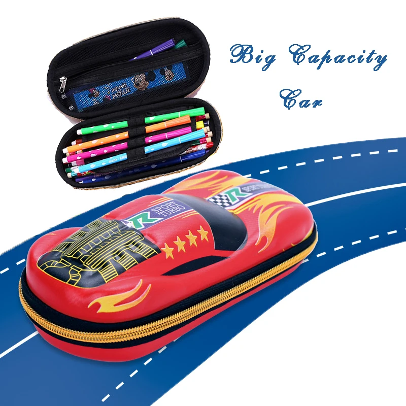 Kawaii автомобильный Карандаш Чехол для мальчиков милый Pencilcase гоночный автомобильный карандаш коробка сумка большая емкость Канцтовары Школьные принадлежности подарок