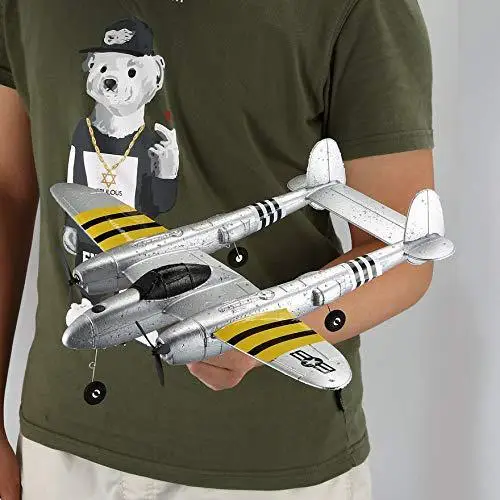 FX-816 Второй мировой войны ВВС р38 RC самолет 2,4 GHz 2CH RC самолет с фиксированным крылом на открытом воздухе летный Дрон для детей игрушки серебро