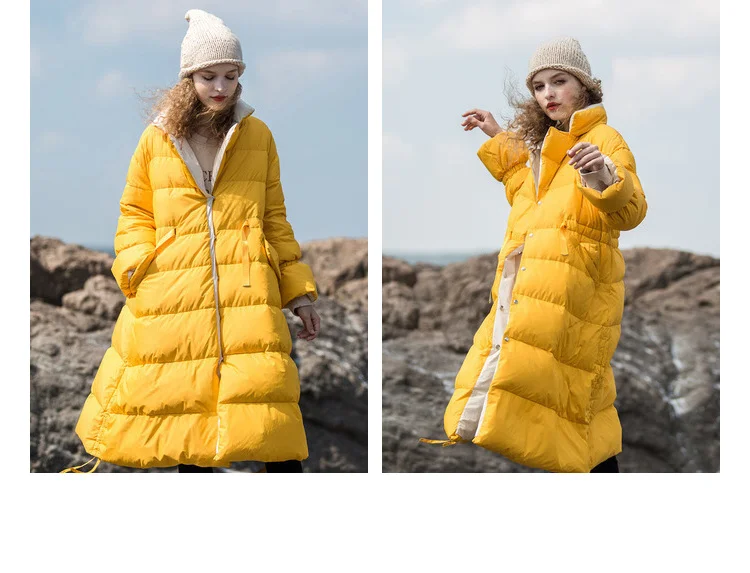 Зимняя женская новая мода в ретро и средневековом стиле, толстая зимняя мягкая ткань, длинный пуховик, юбка, тип парки, теплое пальто
