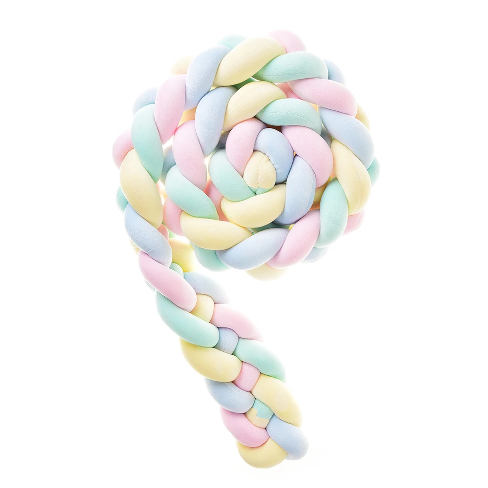 2,2 м 4 узел детский бампер кровать коса узел Подушка бампер для младенца Bebe защита для кроватки Детская кроватка бампер декор комнаты
