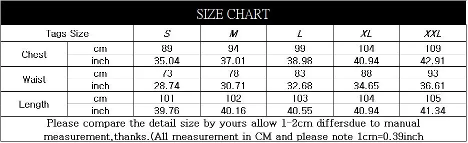 445 SIZE CHART