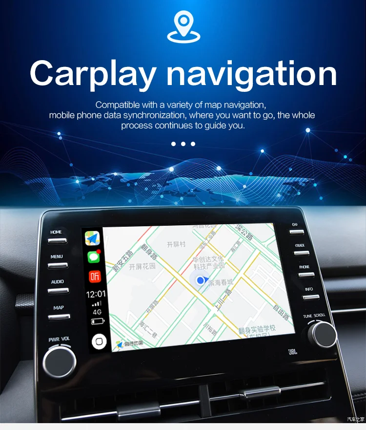 Wireless Apple Carplay toyota Android Auto For PRIUS Hilux Camry Tundra