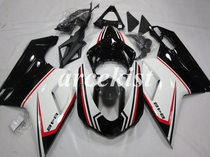 

Injection New ABS Full Fairings Kit Fit for DUCATI 848 evo 1098 1198 1098S 2007 2008 2009 2010 2011 2012 Body Set white black