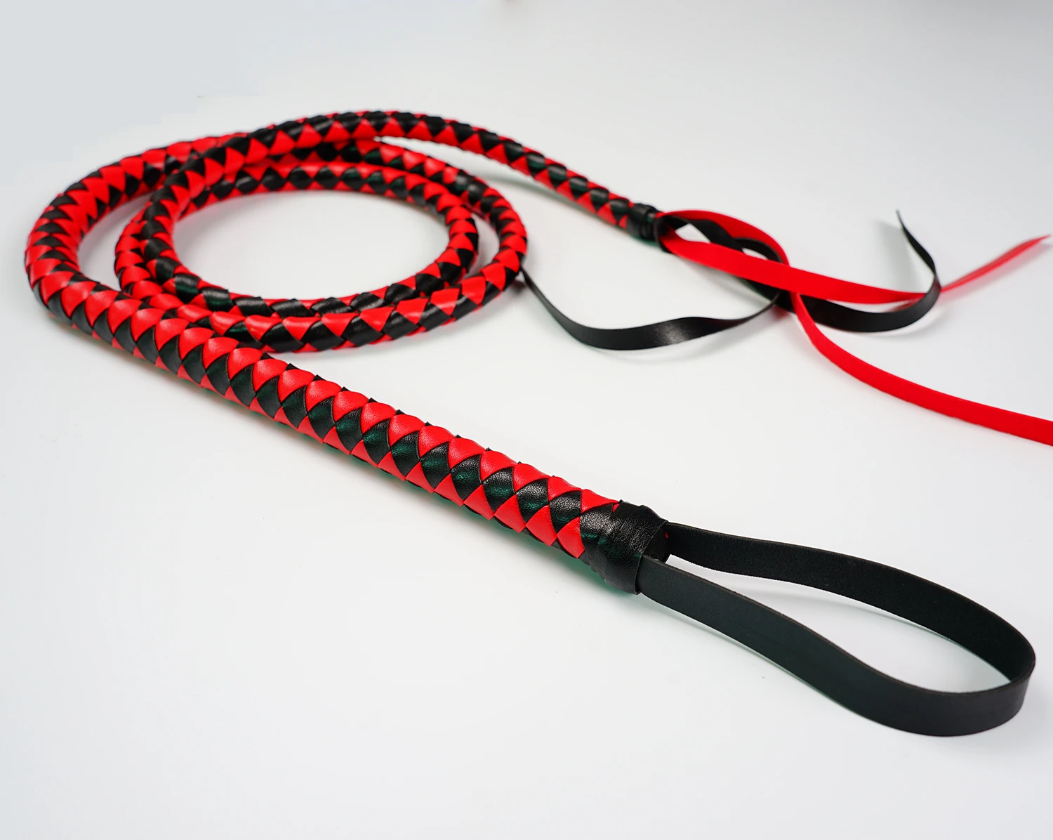 Leather Horse Whip Bull Whip, 4 Plait Bullwhip, 6 Feet Color Choice