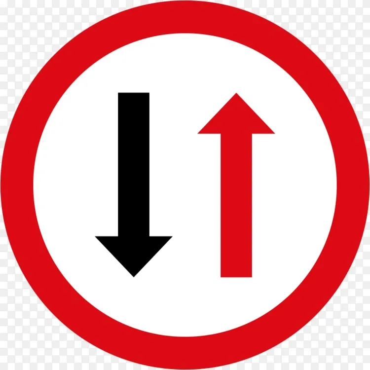 优先标志交通标志让与道路