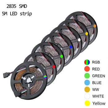 

RGB LED Strip Light SMD 2835 DC12V 1M 2M 3M 4M 5M NO Waterproof LED Light RGB Leds tape Flexible diode ribbon Home Decor lamp