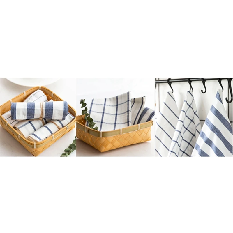  9 Pcs Cotton Table Napkins Cloth Tea Towel Absorbent Dish Cloth Scouring Pad Kitchen Towels Cleanin
