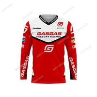 Enduro GasGas Enduro T-shirt Mountain Downhill Bike Long Sleeve Racing Clothes DH MTB Offroad Motocross BMX Jerseys Wholesale 1