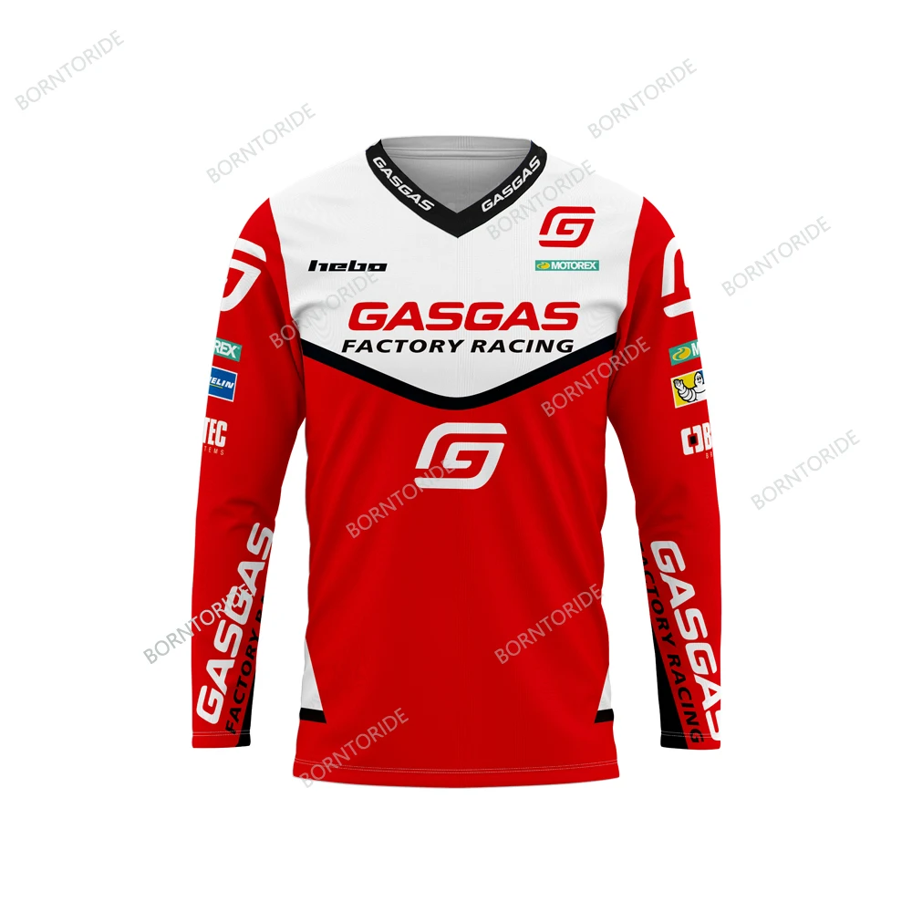 Maillot Motocross RACESTARS Homme Rouge Manches Longues - VTT Enduro