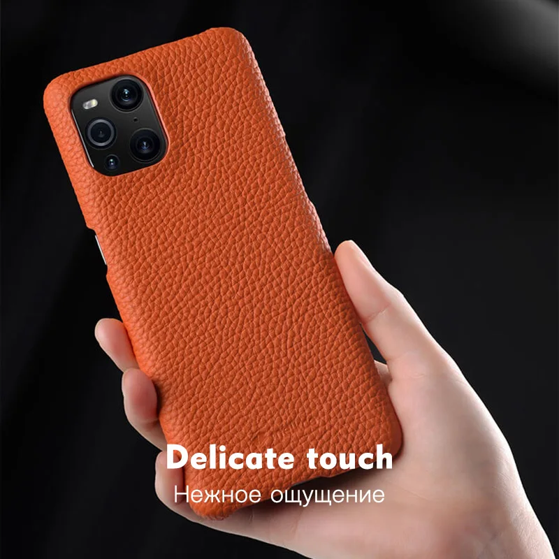 Melkco Premium Genuine Leather Case for OPPO Find X3 Pro Luxury Fashion Business High-end Natural Cowhide Phone Case Back Cover