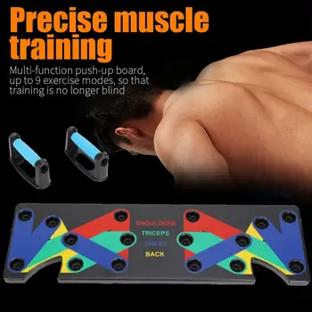 

Push Up Board 9 in 1 ABS Engineering Plastic Building Fitness Stands Pushup Bars 9 in 1 System Body Building Fitness Pair