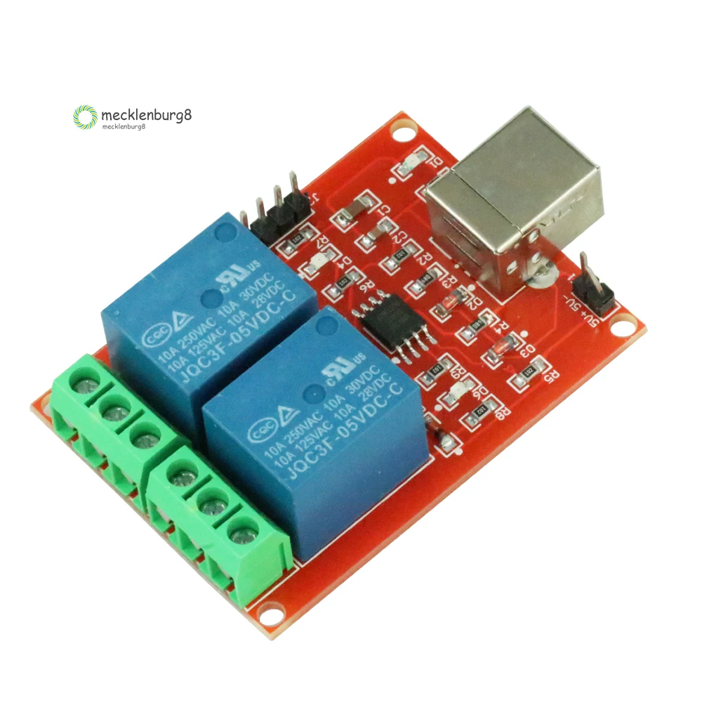 

5V USB Relay 2 Channel Programmable Computer Control for Smart Home