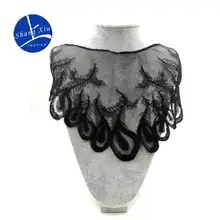 Вышивка шеи воротник diy Ложные воротнички Водорастворимая москитная сетка Женская бутоньерка трехмерные кружевные аксессуары