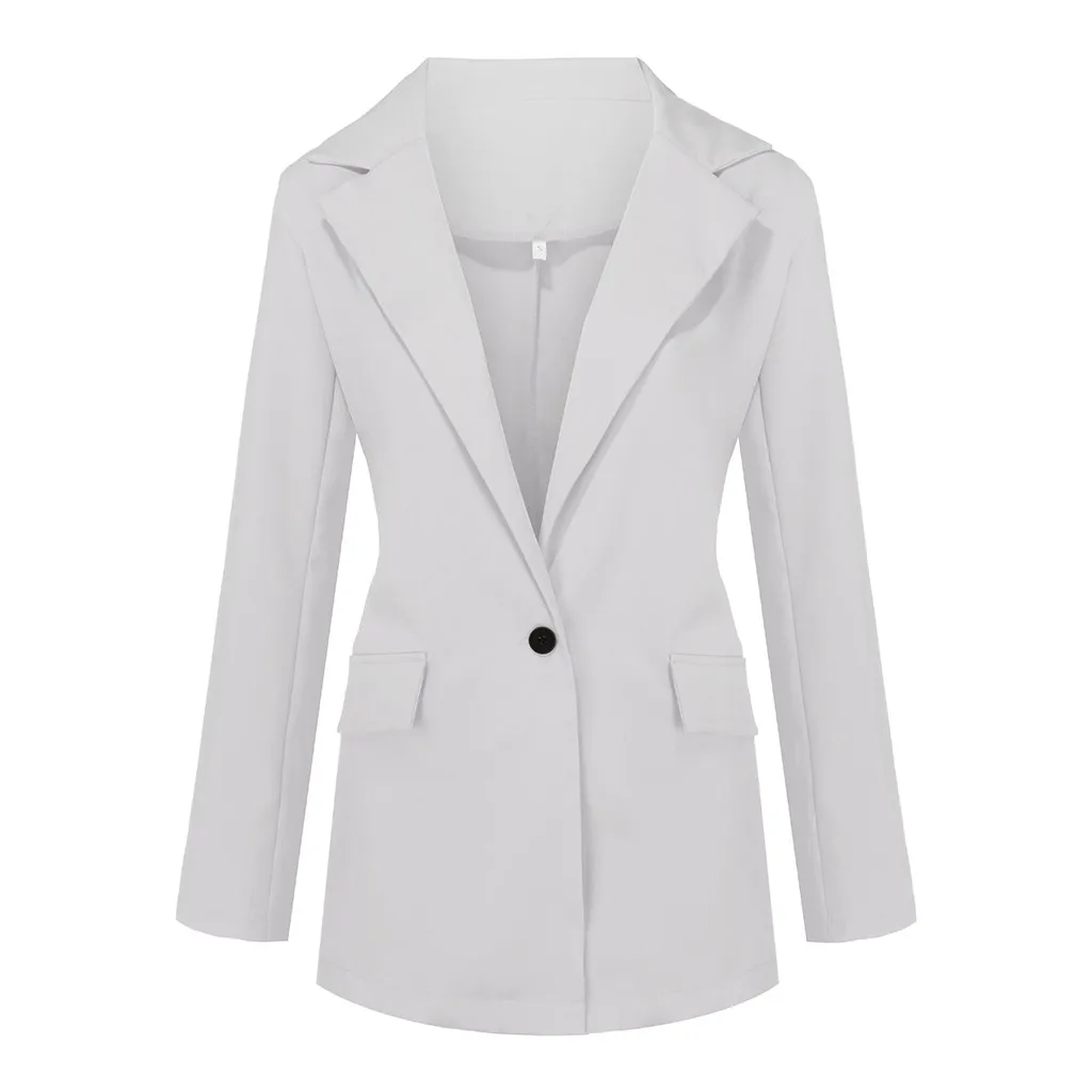 Winter Blazer Feminino Fashion Long Sleeve Women'S Jacket Single Button Ruched Famale Jaket Pocket Blazer Women Mujer Za