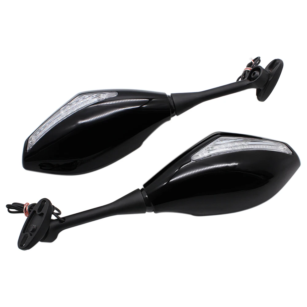 Nordson Motorcycle Rearview Mirrors LED Turn Signals Lights for Honda CBR125R CBR600F CBR900RR Yamaha YZF R1 R6 FZ1 KAWASAKI
