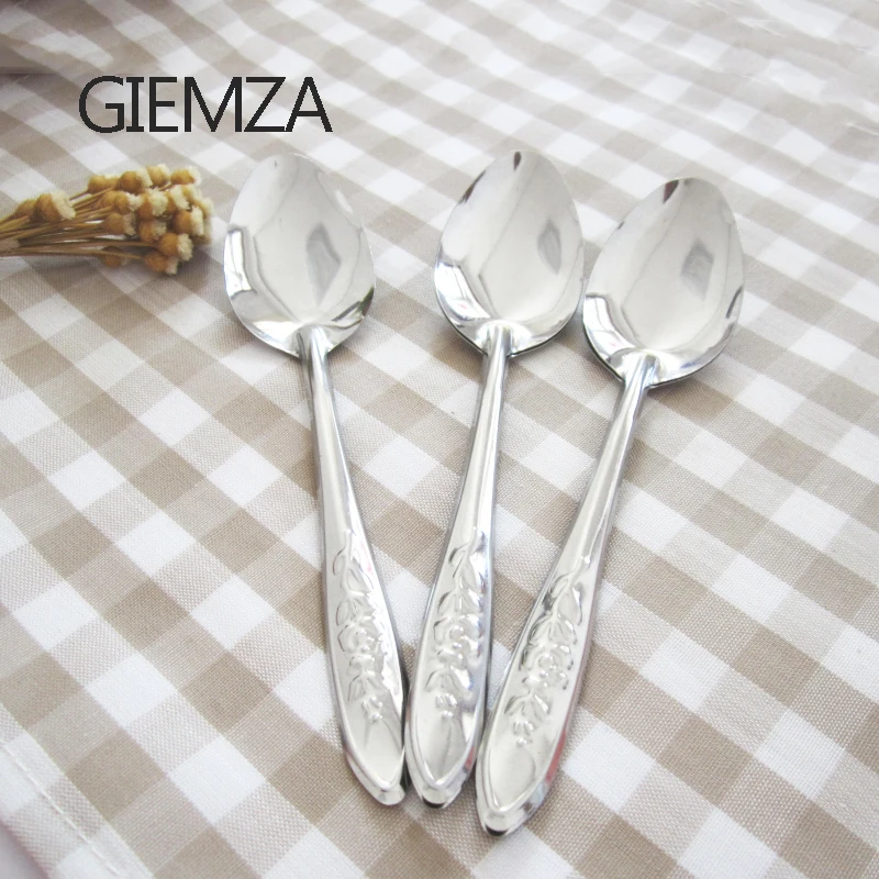 GIEMZA 20 Вт, 30 шт. сервировочная нержавеющая сталь для ложек без Demitasse одноразовые ложки для смешивания Кухня инструменты металлический Пособия по кулинарии суп Ресторан