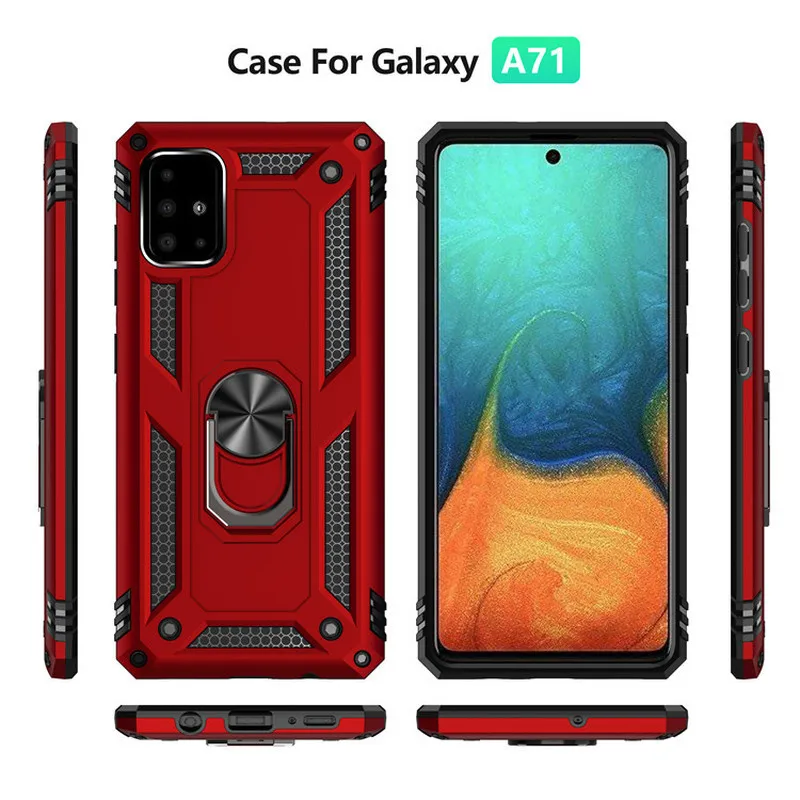 Армированный металлический Magentic чехол для Samsung A71 A51 A20E A30 A50 противоударный