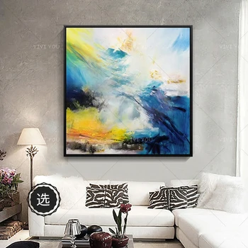 

Handmade Colorful Large Abstract Painting Canvas Art Landscape Oil Painting Wall Pictures For Living Room Modern no frame