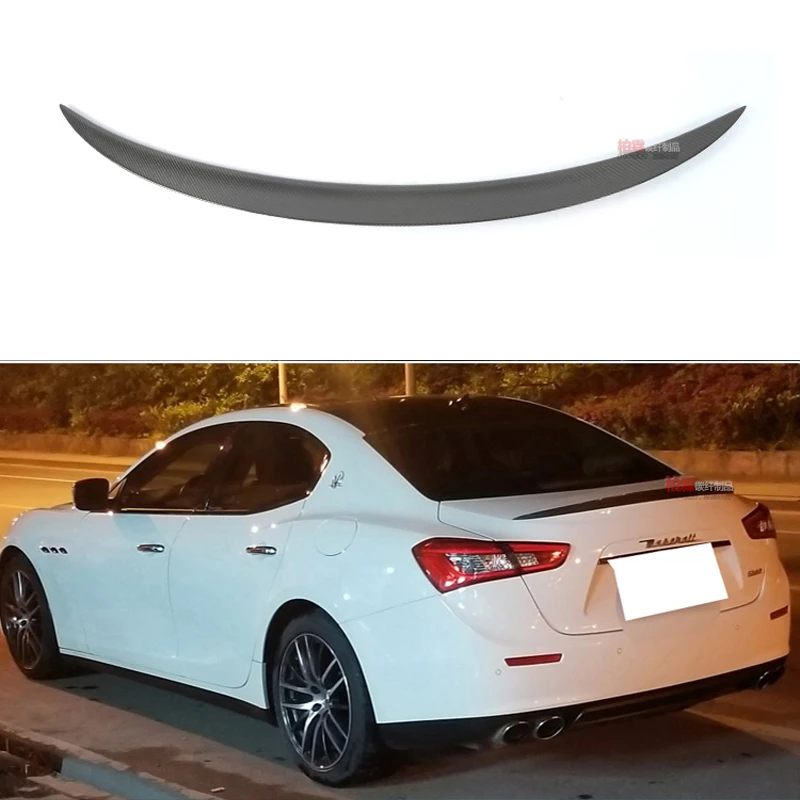 Wald Стиль углеродного волокна задний спойлер багажника крыло для Maserati Ghibli