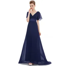 Вечернее платье с двойным v-образным вырезом и коротким рукавом, вечерние платья для женщин LT006, элегантное вечернее платье в пол