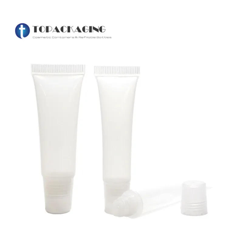50pcs 30 50g soft hose pe plastic cosmetic container empty facial cleanser packaging hand cream tube small easy squeeze bottle 100pcs*8/10ML Empty Lipstick Tube Lip Balm Soft Hose Bottle Makeup Squeeze Packing Clear Plastic Lip Gloss Container Refillable