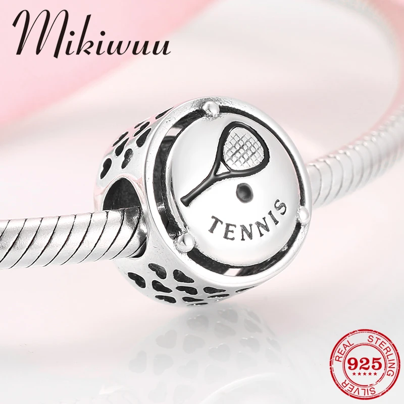 

Wholesale 925 Sterling Silver Tennis and racket sports Charm bead Jewelry Making Fit Original Pandora charms beads Bracelet