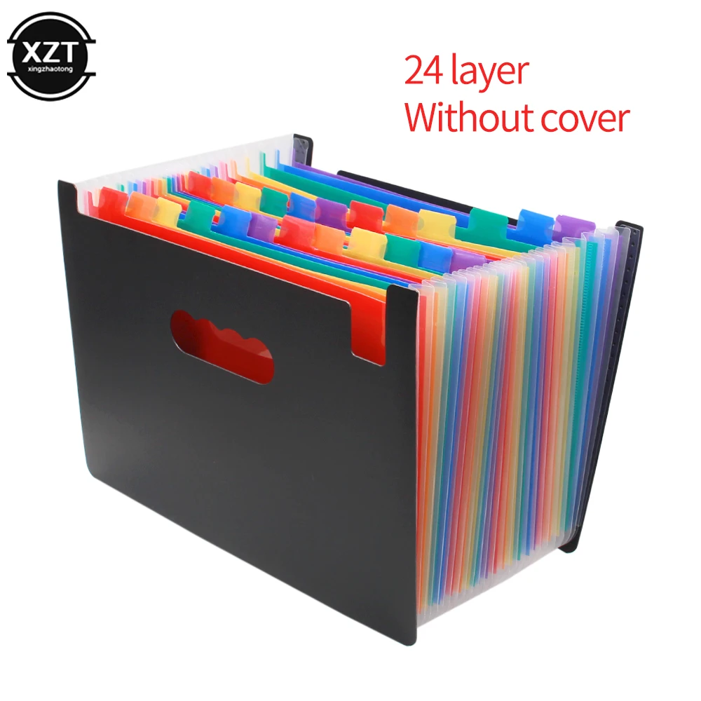 12/24 Pockets Expanding File Folder A4 Organizer Portable Business File Office Supplies Student Document Holder Large Capacity