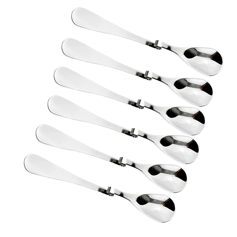 

6Pc Stainless Steel Coffee Spoon Dessert Spoon Coffee Scoop Stirring Spoon Tea Scoop Twisted Spoon Tea Coffee Accessories