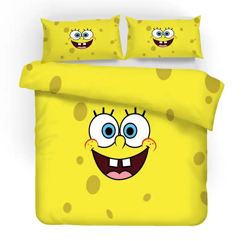 3d Print Bedding Set Spongebob Squarepants Friends Gift Duvet