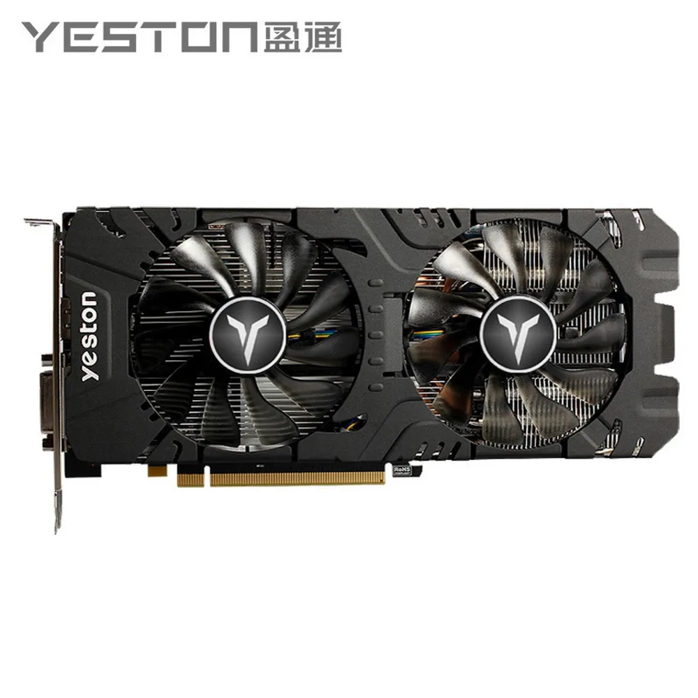 Yeston Radeon RX 580 GPU 8GB GDDR5 256bit игровой настольный компьютер ПК видеокарты Поддержка сигнала от DVI/HDMI PCI-E X16 3,0