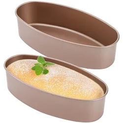Oval Nonstick Carbon Steel Cake and Bread Baking Mold (Random Color B or G)
