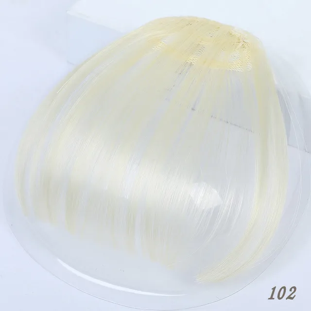 TALANG Neat Front Fringe Clip In  Hair Bangs  Hair Extensions Sweeping Side Blunt Bang Natural Black Brown Hairpieces 102