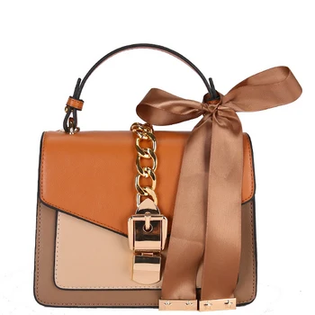 

Fmaous Brand Womens Bag 2019 Small Square Shoulder Bag Luxury Handbags Women Bags Designer Panelled Leather Crossbody Bag Ladies