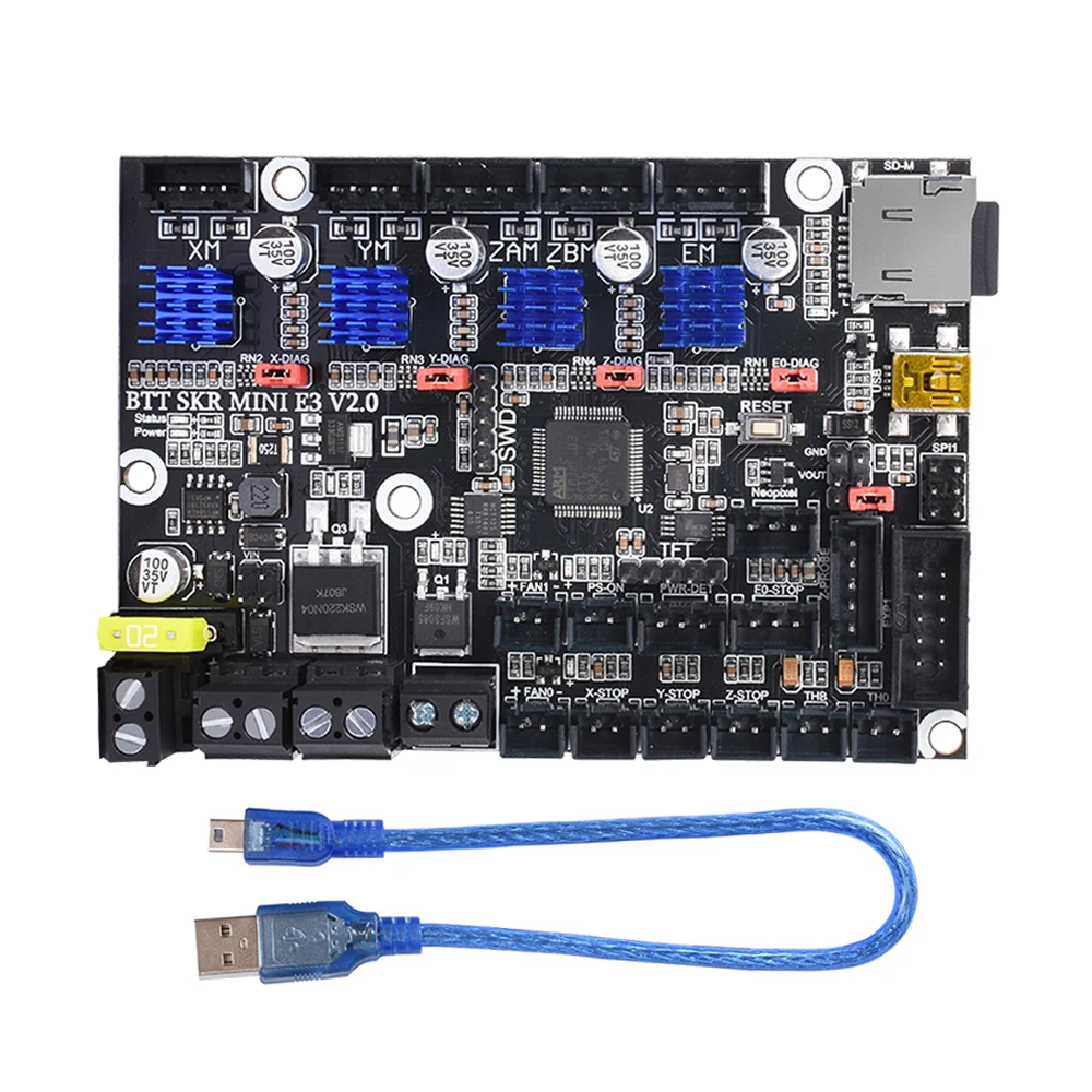 Плата управления BIGTREETECH SKR MINI E3 V2 32 бит с TMC2209 UART запчасти для 3D принтера Ender 3/5 Pro