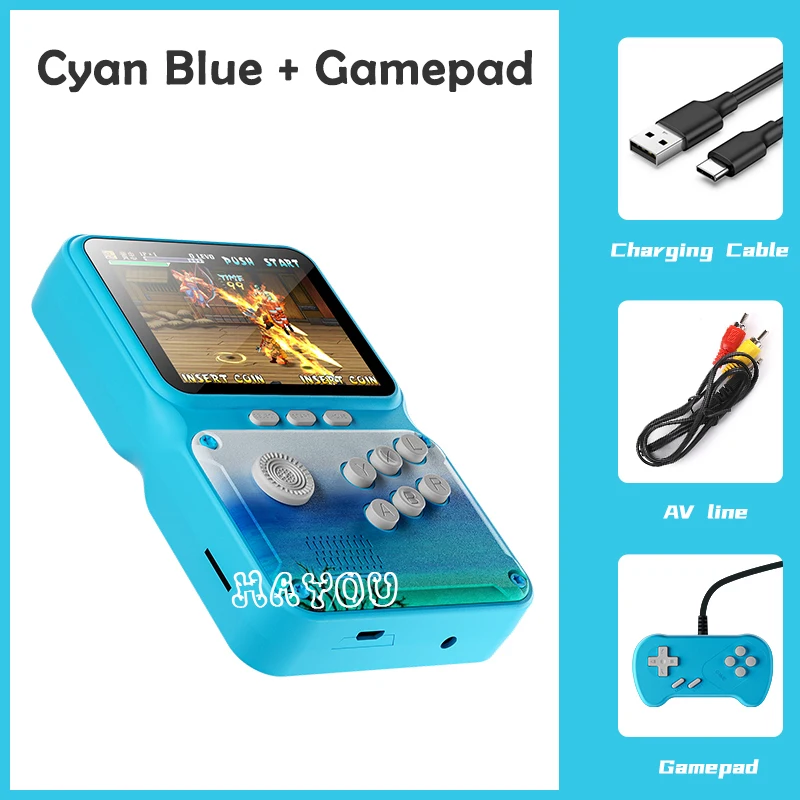 Handheld Games Console Mini Retro Video Game Players Bulit-in 500 Games 3 Inch HD Display AV Output Portable Video Game Console