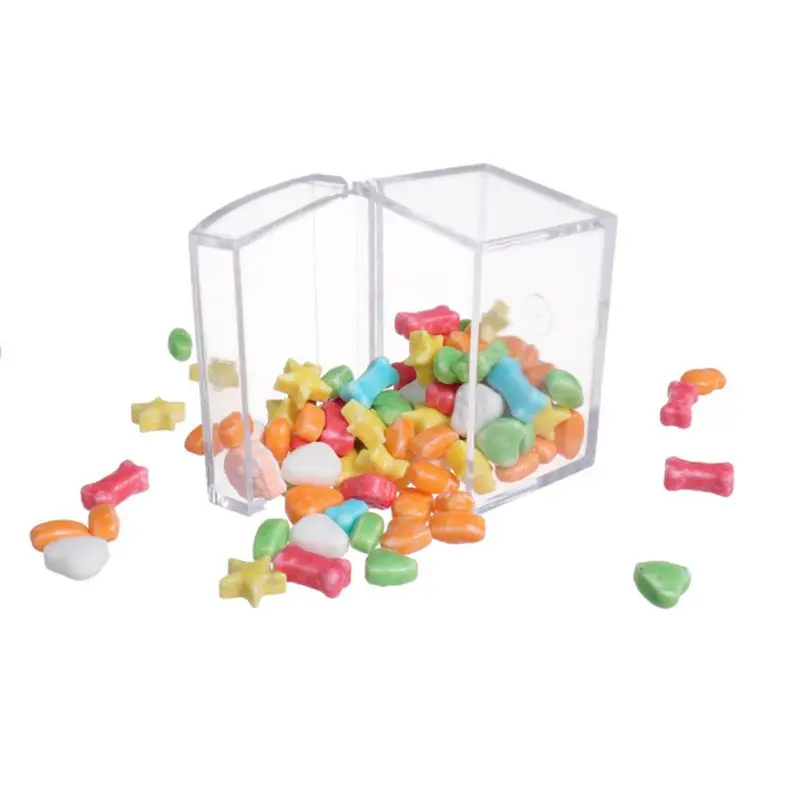 

1/6/12Pcs Kids Infant Transparent Candy Gift Container Bottle Jar With Lid Baby Shower Gift Decoration Small Item Storage Box