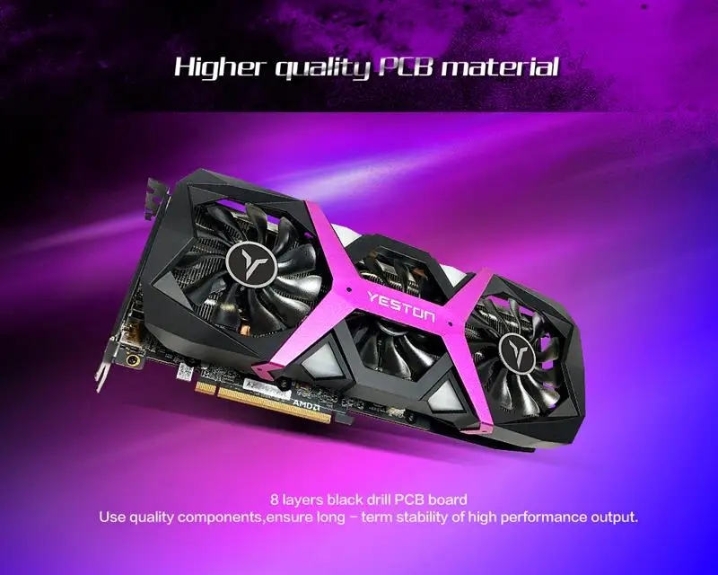 graphics card for pc YESTON RX6600XT-8G D6 Gaming Graphics Cards 8G/128bit/GDDR6 Navi 23/7nm Video Card For Desktop Computers Gaming Graphics Card graphics card for desktop