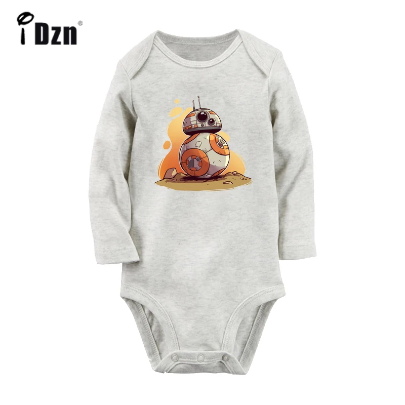 Звездные войны, Пробуждение силы, сопротивление BB-8, есть сон, JDM стикер BOM, боди для новорожденных, ползунки для малышей, комбинезон с длинными рукавами - Цвет: JcBaby1276GC