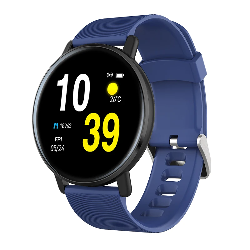 Lerbyee Смарт-часы мульти-спортивные режимы whatsapp уведомления полный экран сенсорный фитнес-трекер - Цвет: BLUE