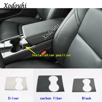 

For Tesla Model 3 Model3 2018 2019 2020 Car Sticker Detector Trim Frame Styling Center Console Cup Holder Gear Armrest Box 1pcs