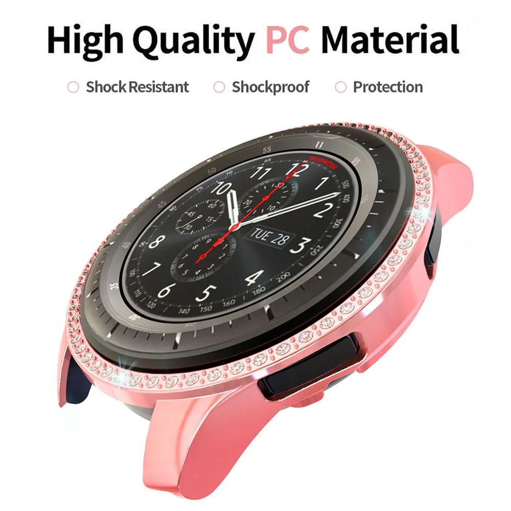Модный алмазный пластиковый чехол для samsung Galaxy Watch 46 мм/42 мм/активная Защитная крышка бампер ПК твердая рамка аксессуары