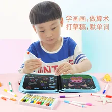 Детская доска для рисования с граффити, портативная двухсторонняя полезная маленькая доска с ручкой для рисования