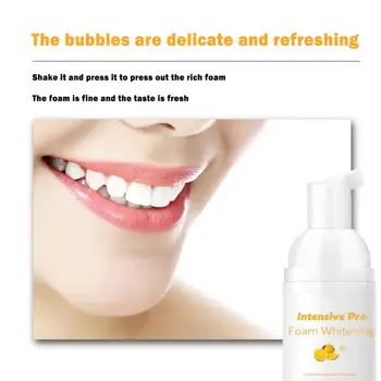 

60g Foam Tooth Whitening Cleaning Remove Plaque Stains Oral Odor Fresh breath Bright Teeth Toothpaste Dental Care Tool TSLM2