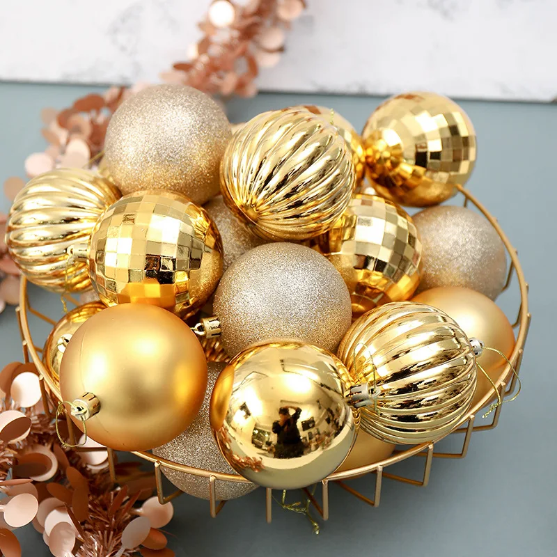 4 cm Christmas ball 20 colors plastic balls 34 pieces a box Christmas tree decorations 2020 New Year festival party decorations