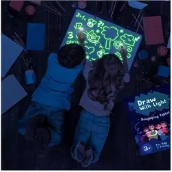 Большой размер освещает светильник доски для рисования в темноте Детские краски игрушки DIY Educaitonal 2019 Игрушки для мальчиков и девочек