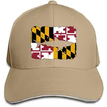 Мужская Женская винтажная бейсбольная кепка с изображением флага акулы Мэриленда