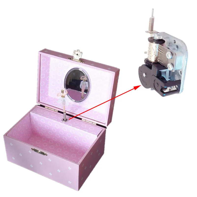 DIY Music Box Mechanism With Flexible Rotating Shaft And Stop Function Ballet Musical Movement Christmas Gifts Unusual music box