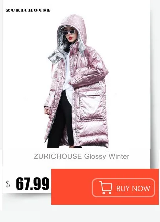ZURICHOUSE,, зимнее пальто для женщин, длинное, модное, хит, цвет, глянцевая парка, теплый, негабаритный стиль, с капюшоном, пуховик, зимний для женщин