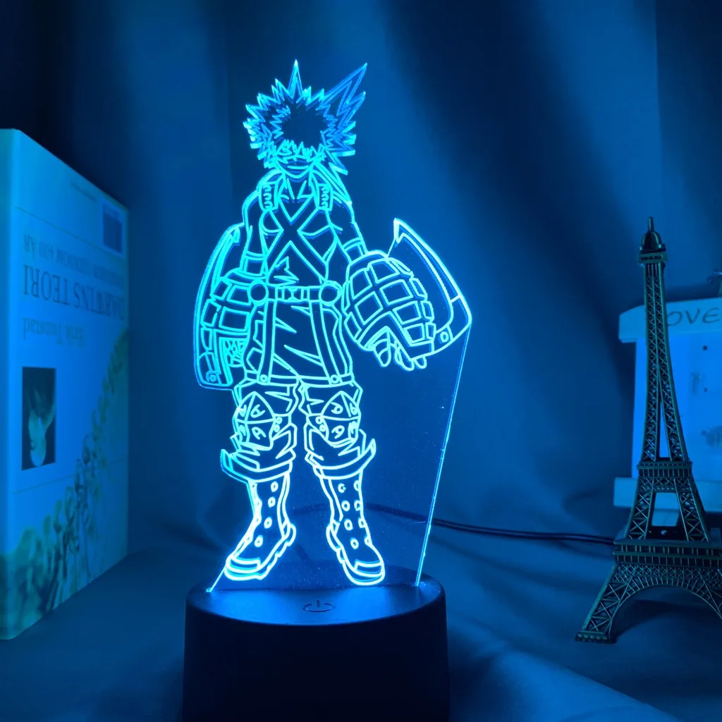 3d лампа Katsuki Bakugo фигурка ночник для детской спальни светодиодный сенсорный