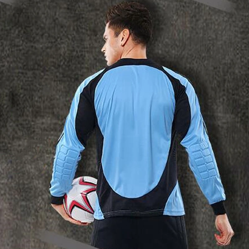 Professional Soccer Goalkeeper Uniform Men Goalie Football Jersey Sponge Protection Goaltender Doorkeeper Shirt Pants Or Shorts